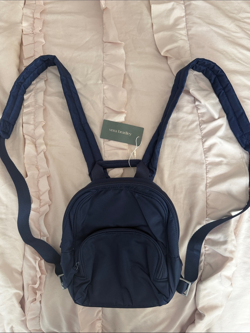 Vera Bradley Navy Quilted Mini Backpack